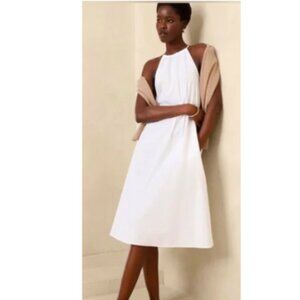 Banana Republic Poplin Halter midi Dress NWT 4
